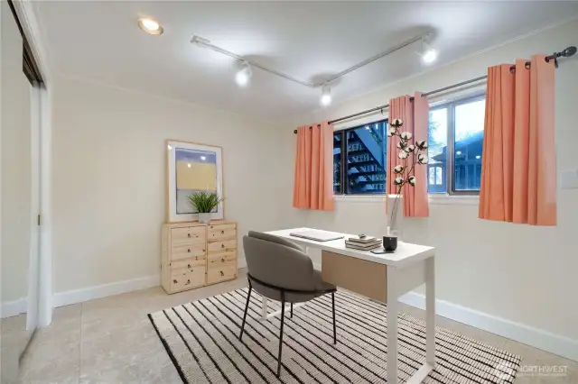 Lower Level Bedroom  Virtually Staged