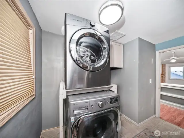 Spacious walk in utility room off kitchen