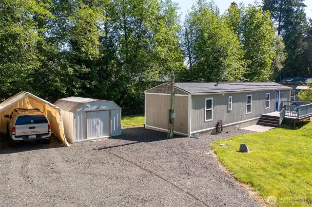 Freshly graveled and generously sized, the driveway offers smooth, easy access with a clean, finished look. There’s plenty of room for multiple vehicles, trailers, or even your weekend adventure gear!