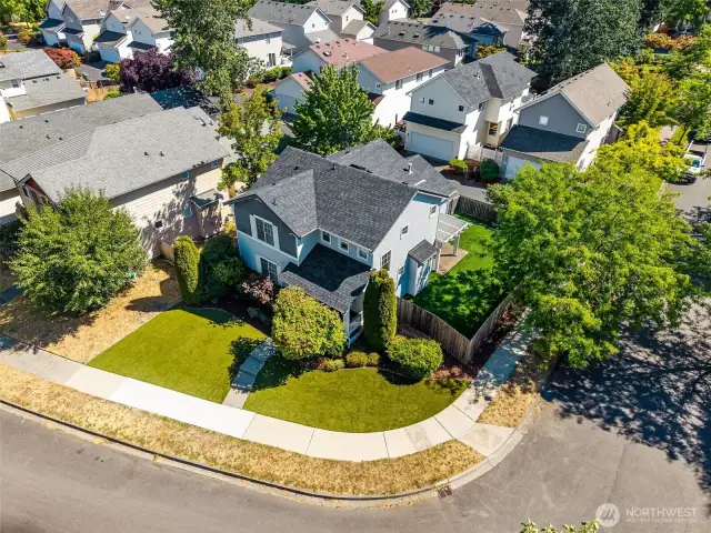 Spacious Corner Lot.