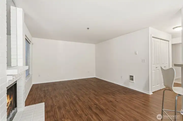 Updated flooring and paint throughout living area.