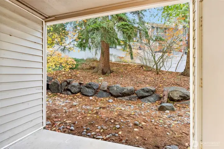 Ground level walkout patio.