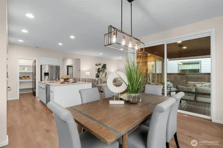 With room for a massive dining table!