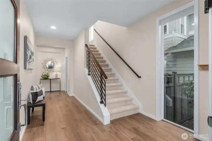 Enter to a bright and spacious entryway.