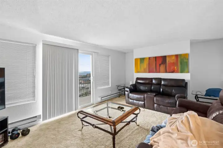Tenants enjoy tons of natural light, a spacious living room, and each unit has a wood burning fireplace.
