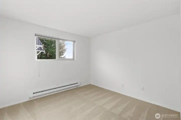 Second bedroom in one of the main level units.