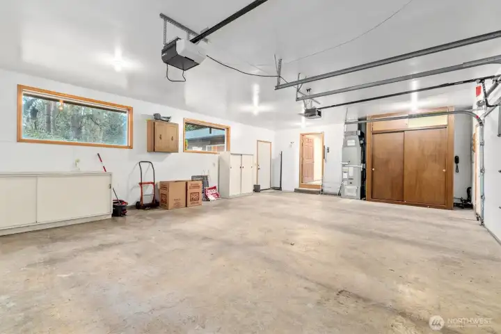 2 car garage w/ storage