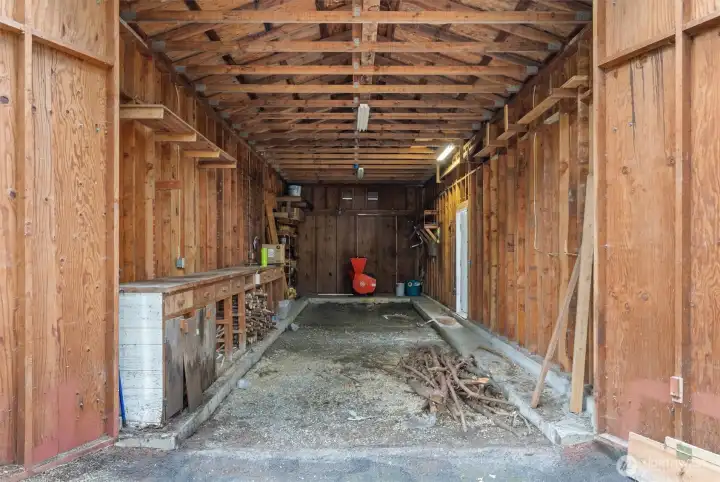 Shop is large for storage or toys