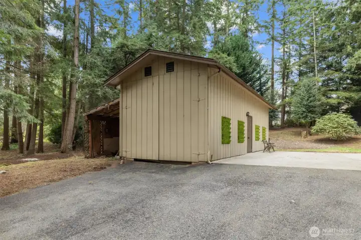 Shop and wood storage