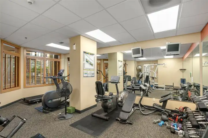 Gym fitness center on main lobby