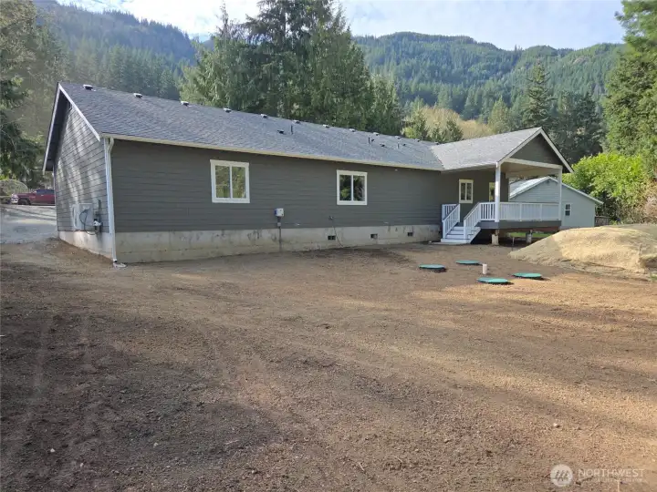 Rear of House, Mountains all around