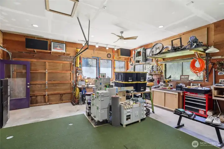 Garage is 1000sq ft including large shop space with 240V receptacles