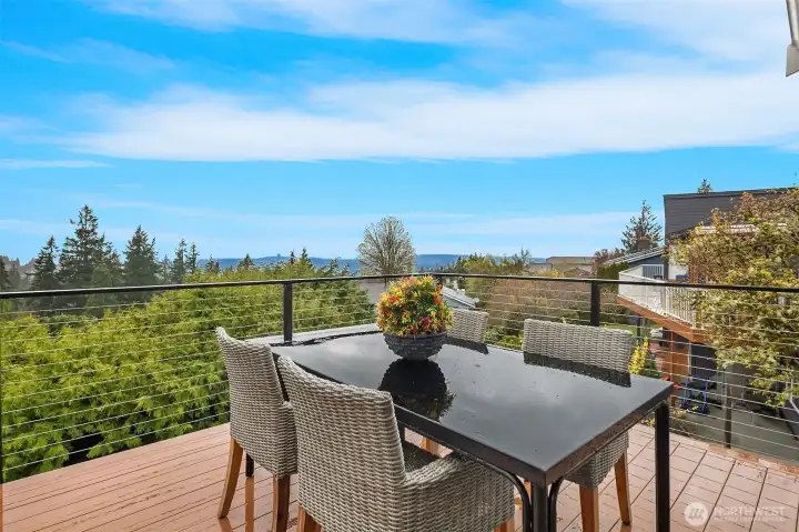 Breathtaking views from deck.