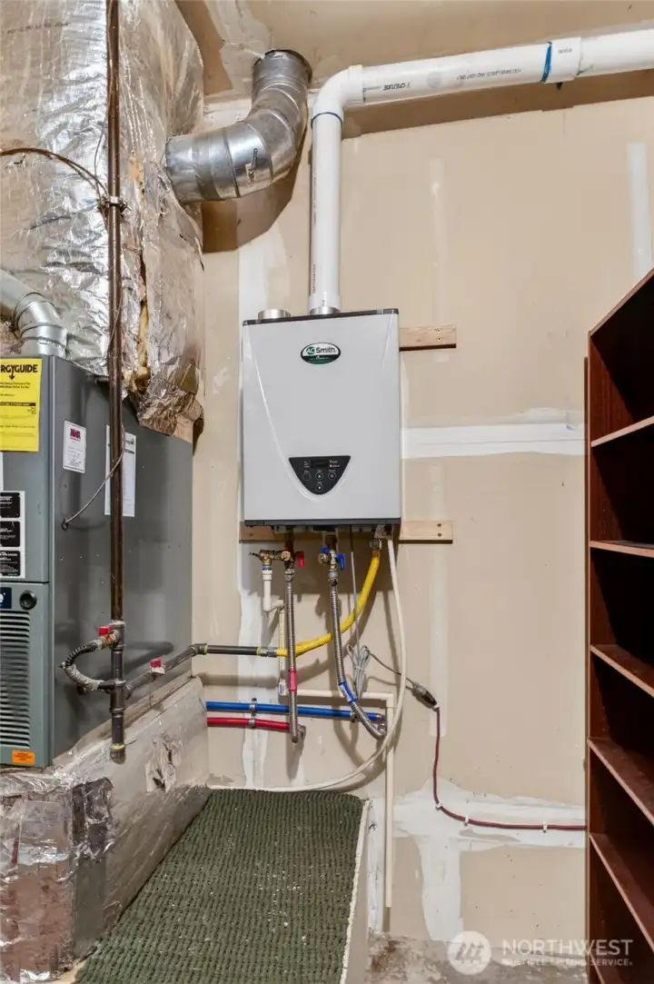 Tankless water heater means consistent hot water when you need it, no waiting, no running out.