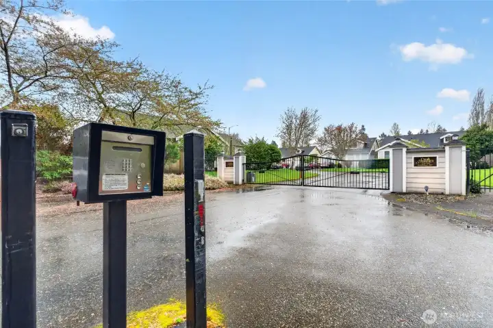 Gated community entry adds an extra layer of privacy and peace of mind.