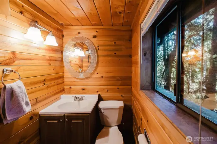 convenient half bath off the loft.