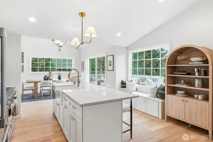 Living and dining flow effortlessly together for easy hosting.