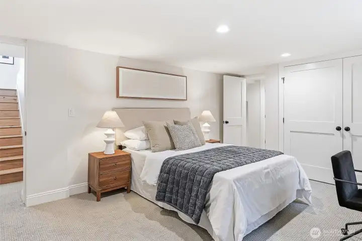 One of two additional bedrooms on the lower level, nice and spacious.