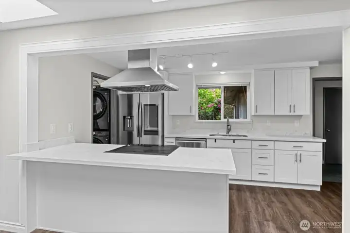 Kitchen with laundry hall Kitchen with laundry hall