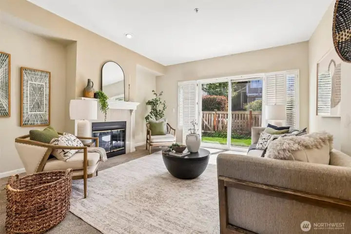 Warm living room.