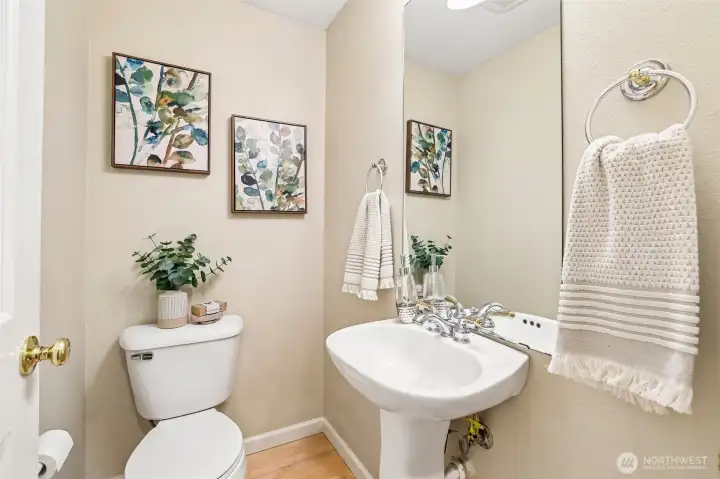 Half bath on main floor.