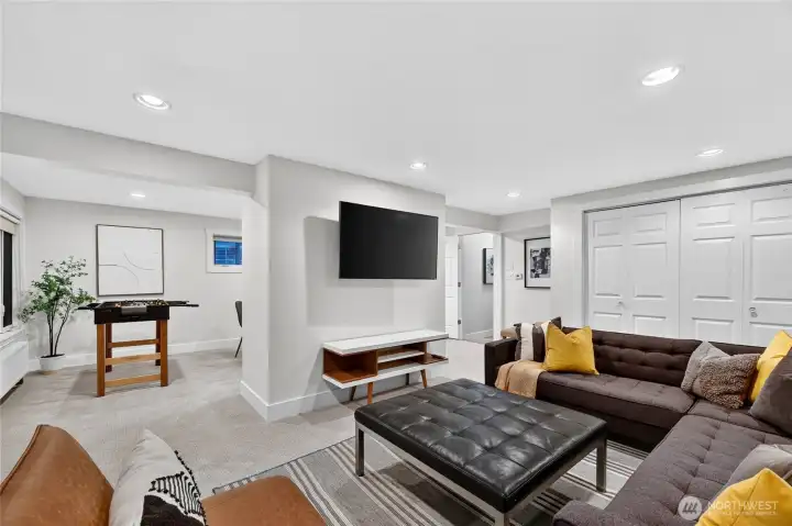 Lower level rec room/family room