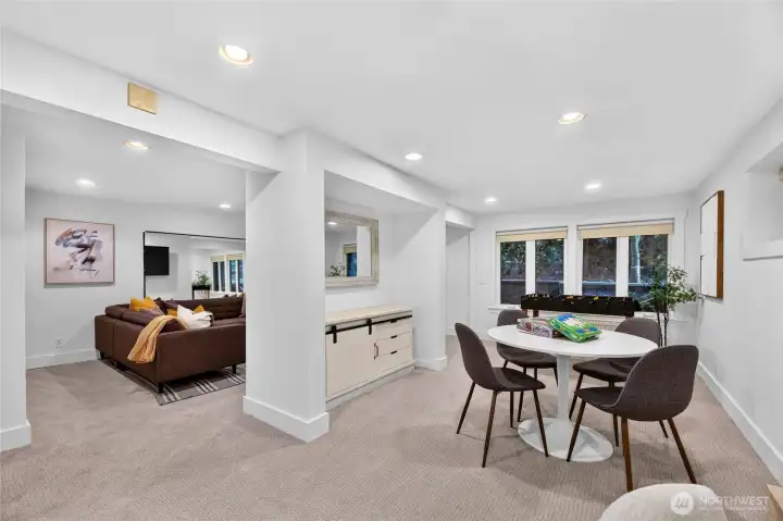 Lower level rec room/family room
