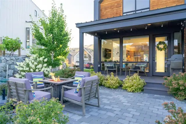 Exterior view 2 of home with outdoor living space.