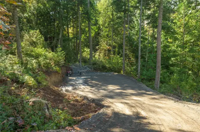 Newly installed well right at the base of the access road