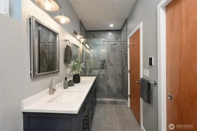 Spacious shower too.