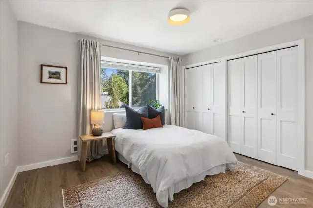 Second bedroom with double closets