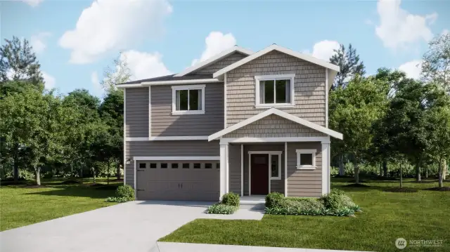 Cherry Traditional elevation - rendering for informational purposes only