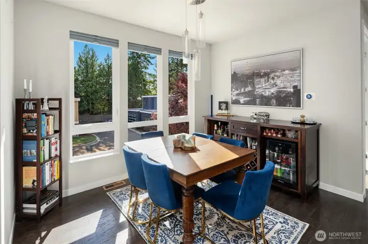 Spacious dining area