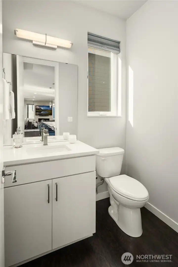 Main level half bath