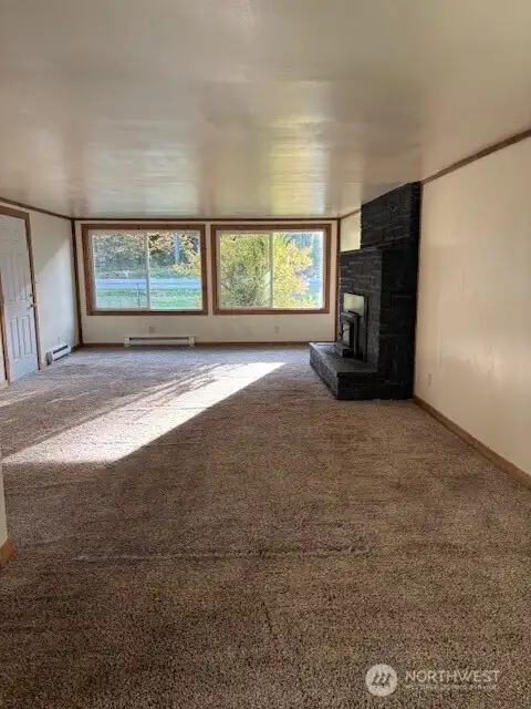 View from dining room to the front room