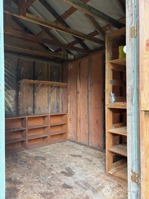inside shed