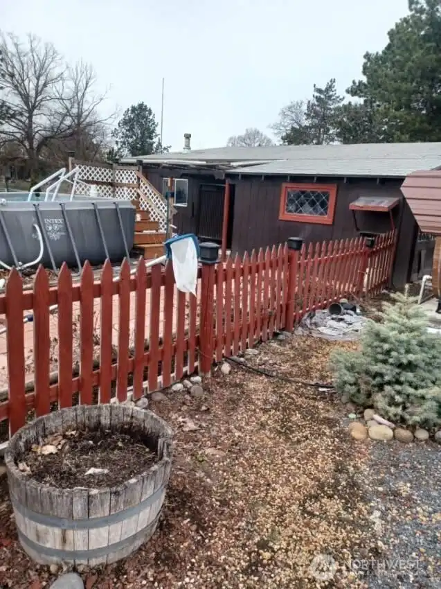 gate to pool and garden