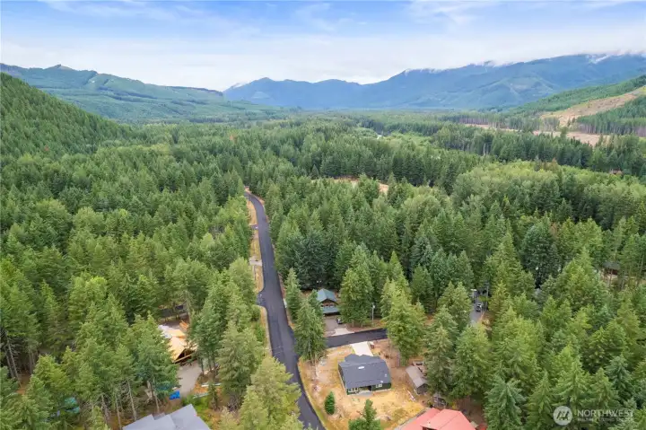 Aerial view of home in the heart of Crystal River Ranch neighborhood.