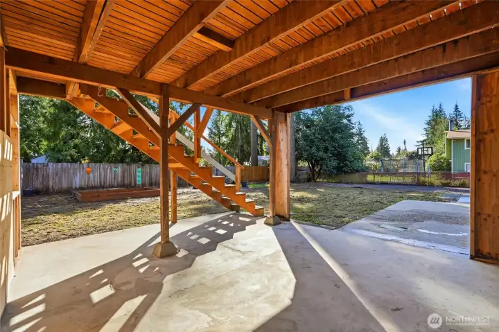 Covered back patio