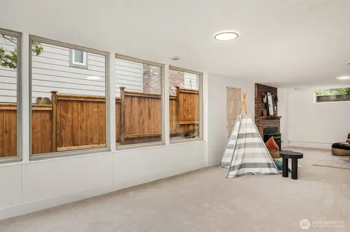 Basement rec room