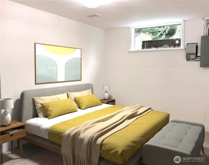 virtual staging of 4th bedroom