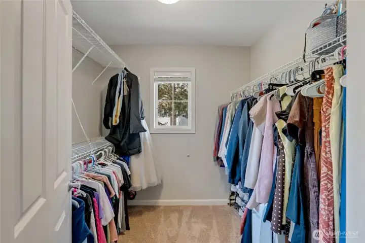 Walk in closet at bedroom.