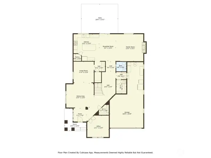 Main floor - floor plan with dimensions.