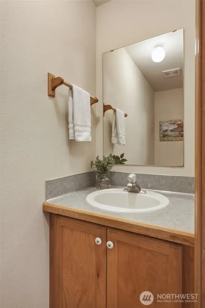 Downstairs 1/2 bath--perfect for guests.