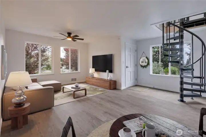 Living Room, Virtually Staged