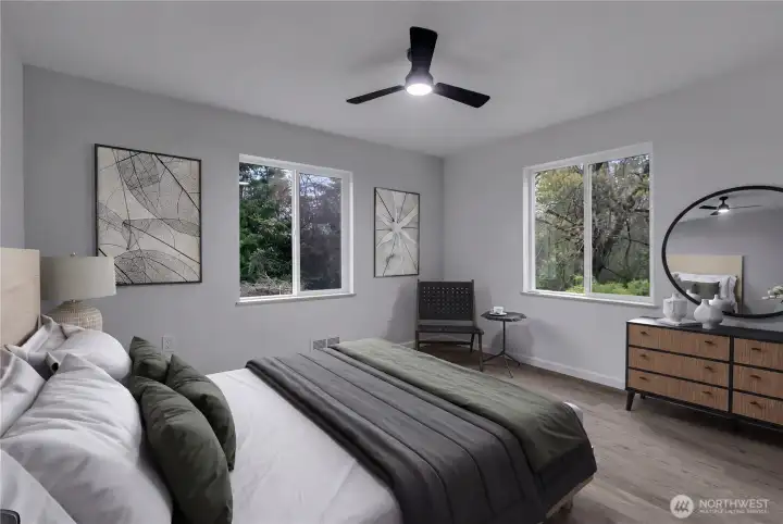 Bedroom 1: Virtually Staged