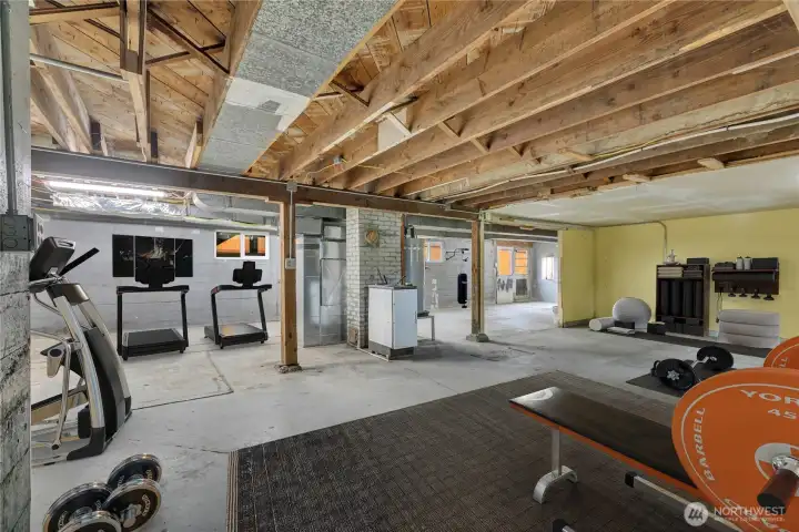 Virtually Staged basement to show off its potential as a great home gym