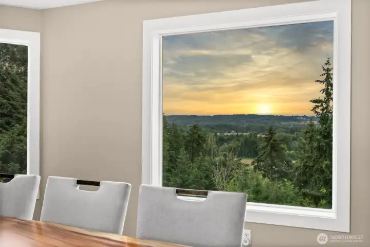 Oversized window to frame a gorgeous sunrise