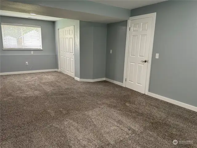 Downstairs bonus room/second primary bedroom.