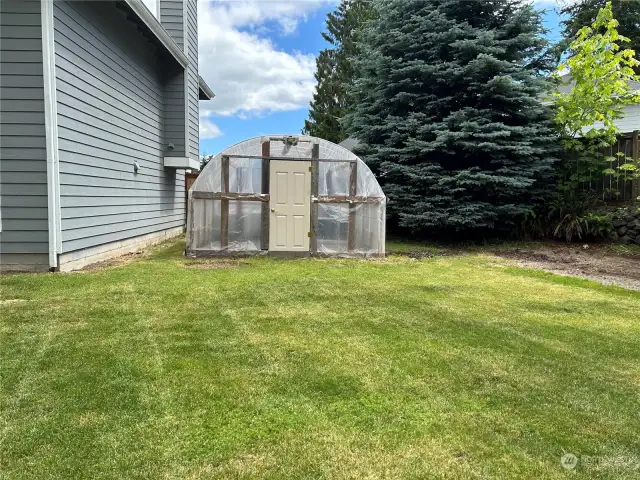 Greenhouse used for veggie and flower starts.